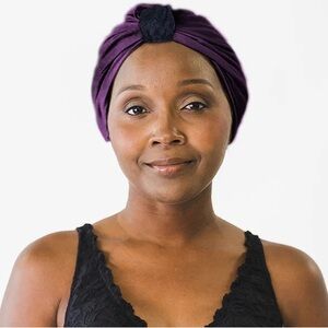 Deva Turban, Black/Orchid